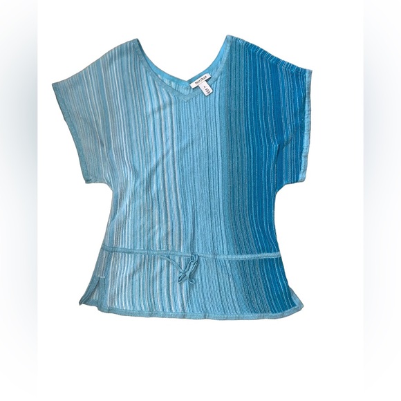 WHBM White House Black Market metallic knit top women’s shirt size medium 10 12 - Picture 6 of 15